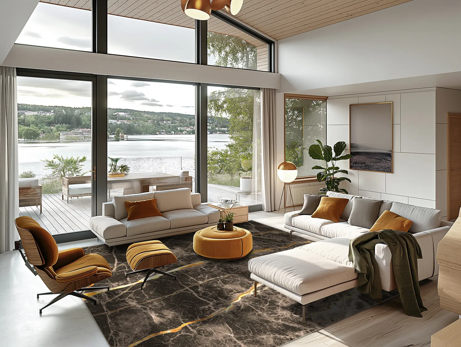 Koberec Wilton - Aris (čierny/zlatý)