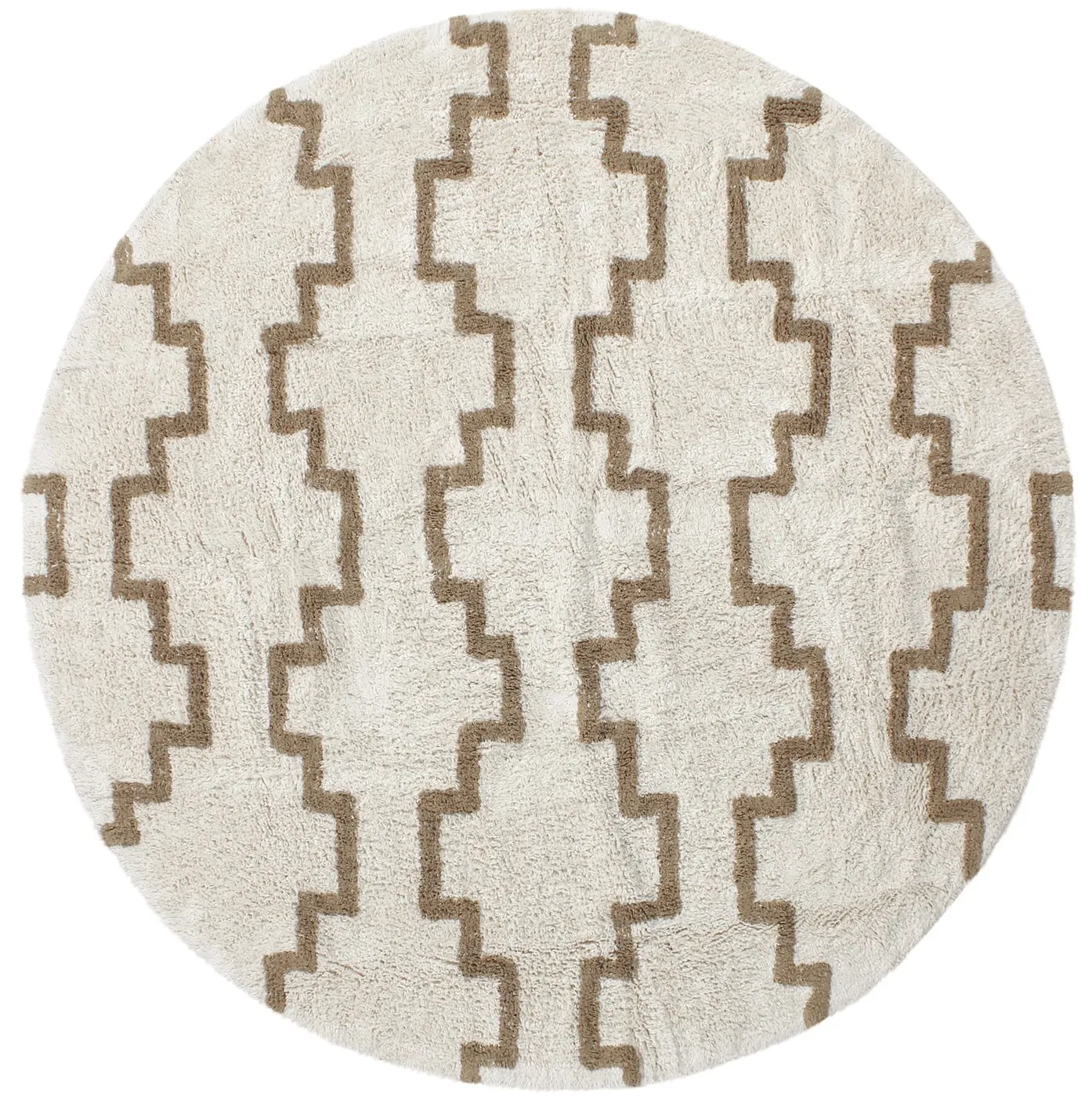 Kolo koberce - Arlon Natural Cotton Shaggy (bege)