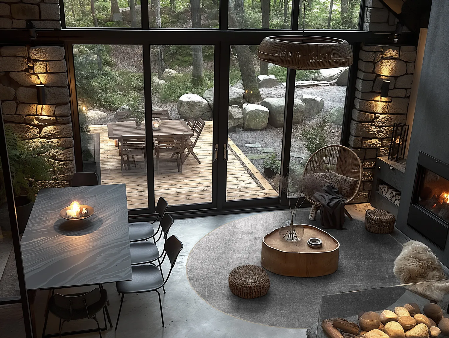 Kruhový koberec - Artena (šedý)