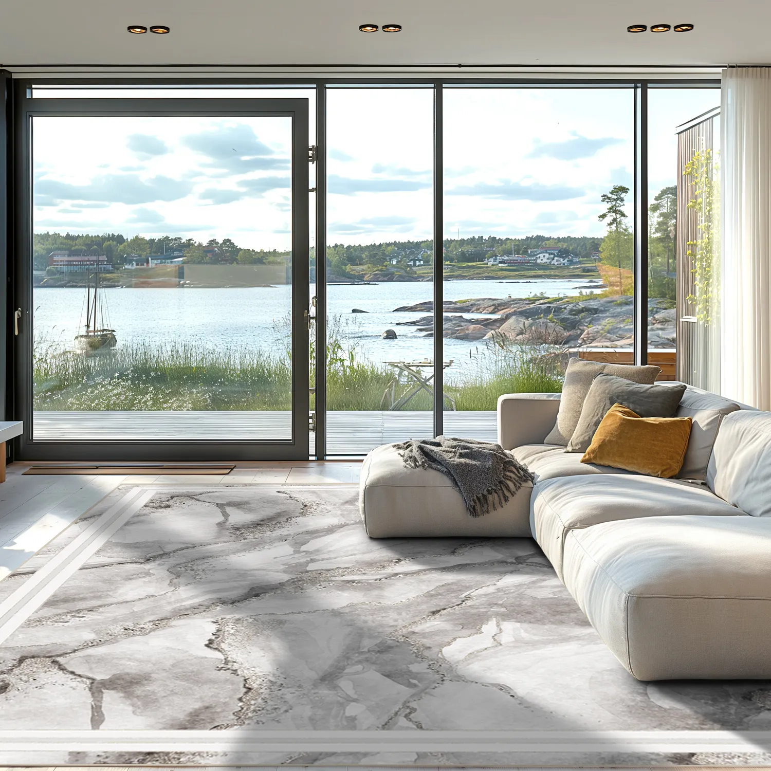 Koberec Wilton - Attika (šedá/biela)