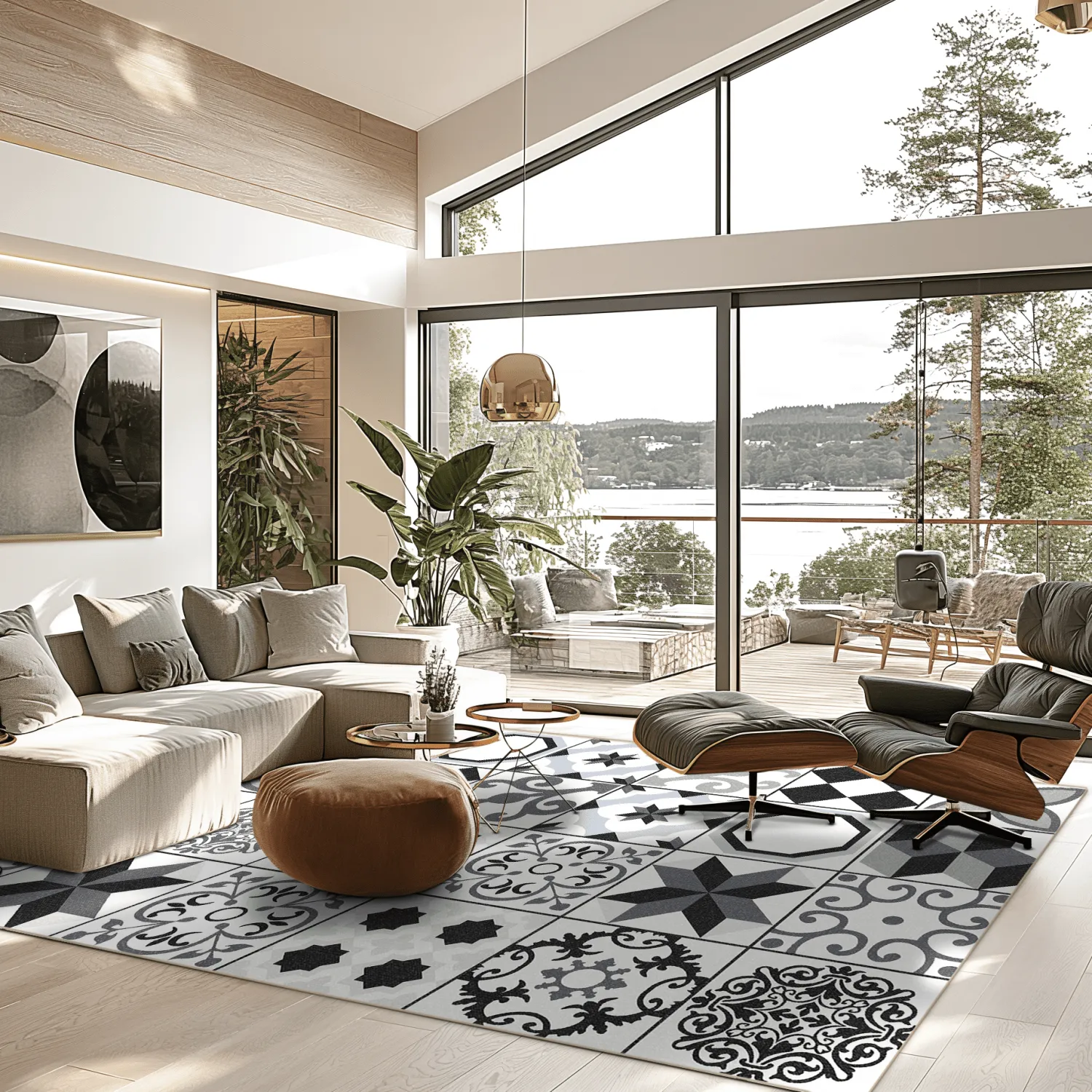 Koberec Wilton - Avent (béžový/čierny)