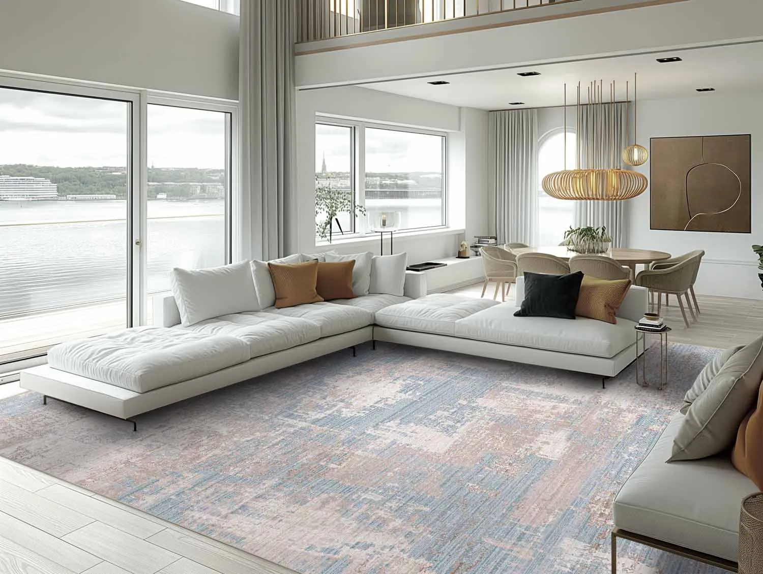 Koberec Wilton - Bardia (modrá/šedá)