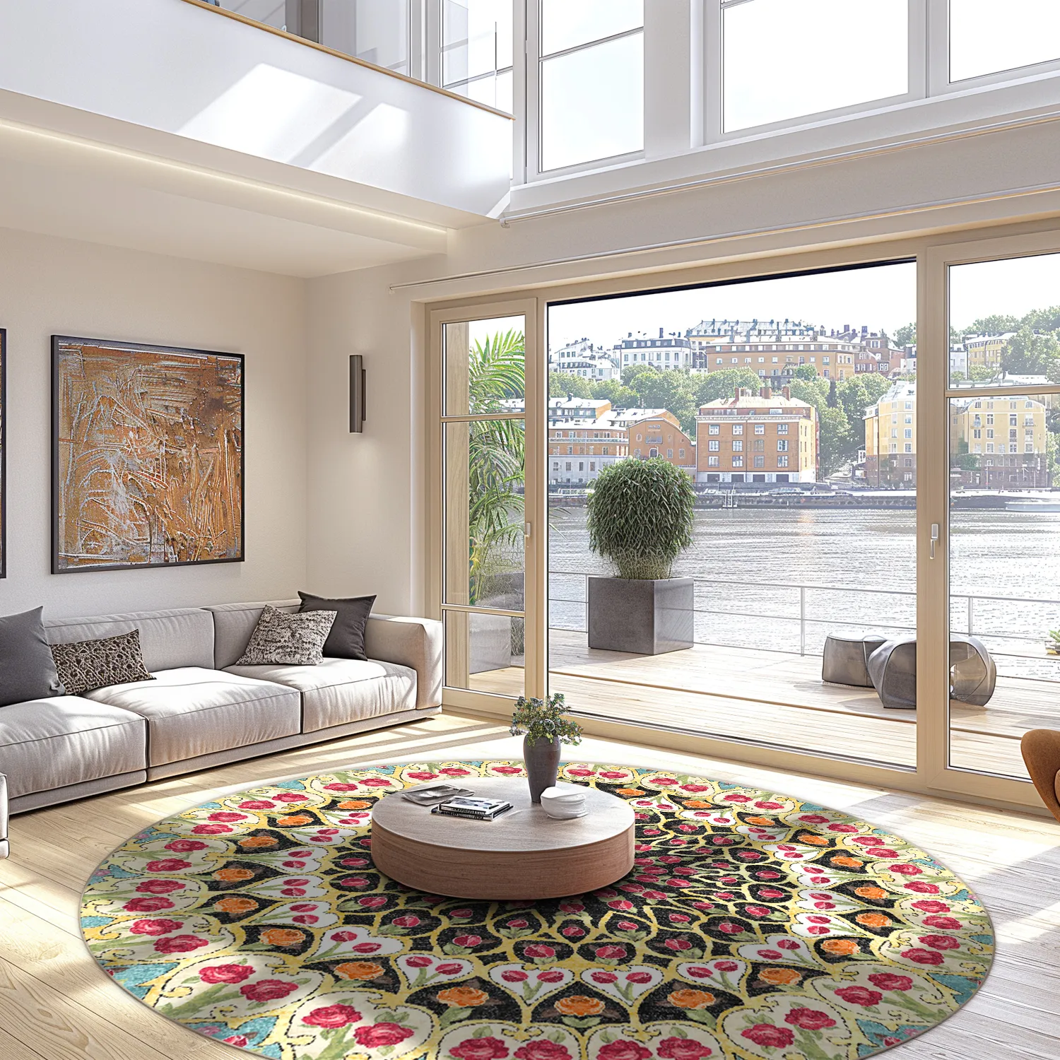 Kruhový koberec - Barete (multicolor)