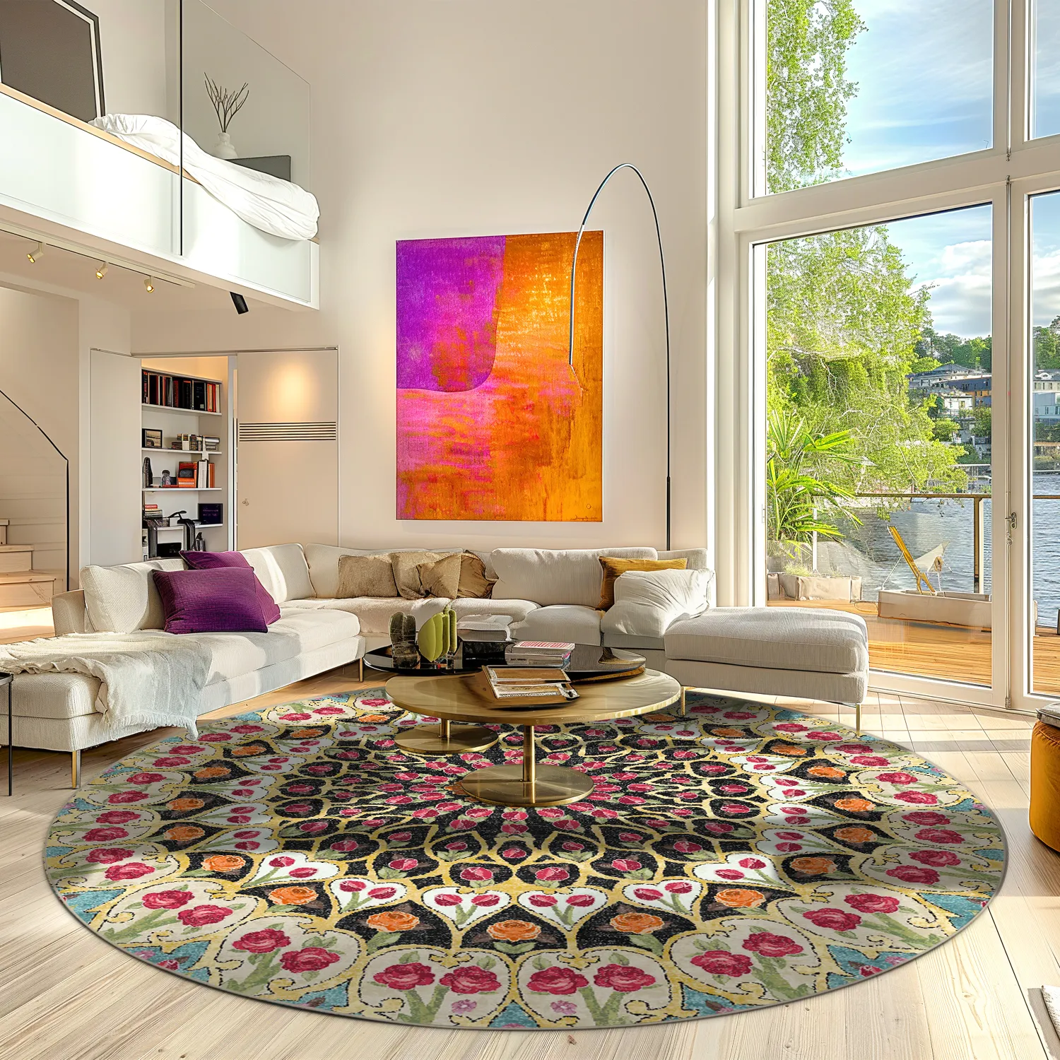 Kruhový koberec - Barete (multicolor)