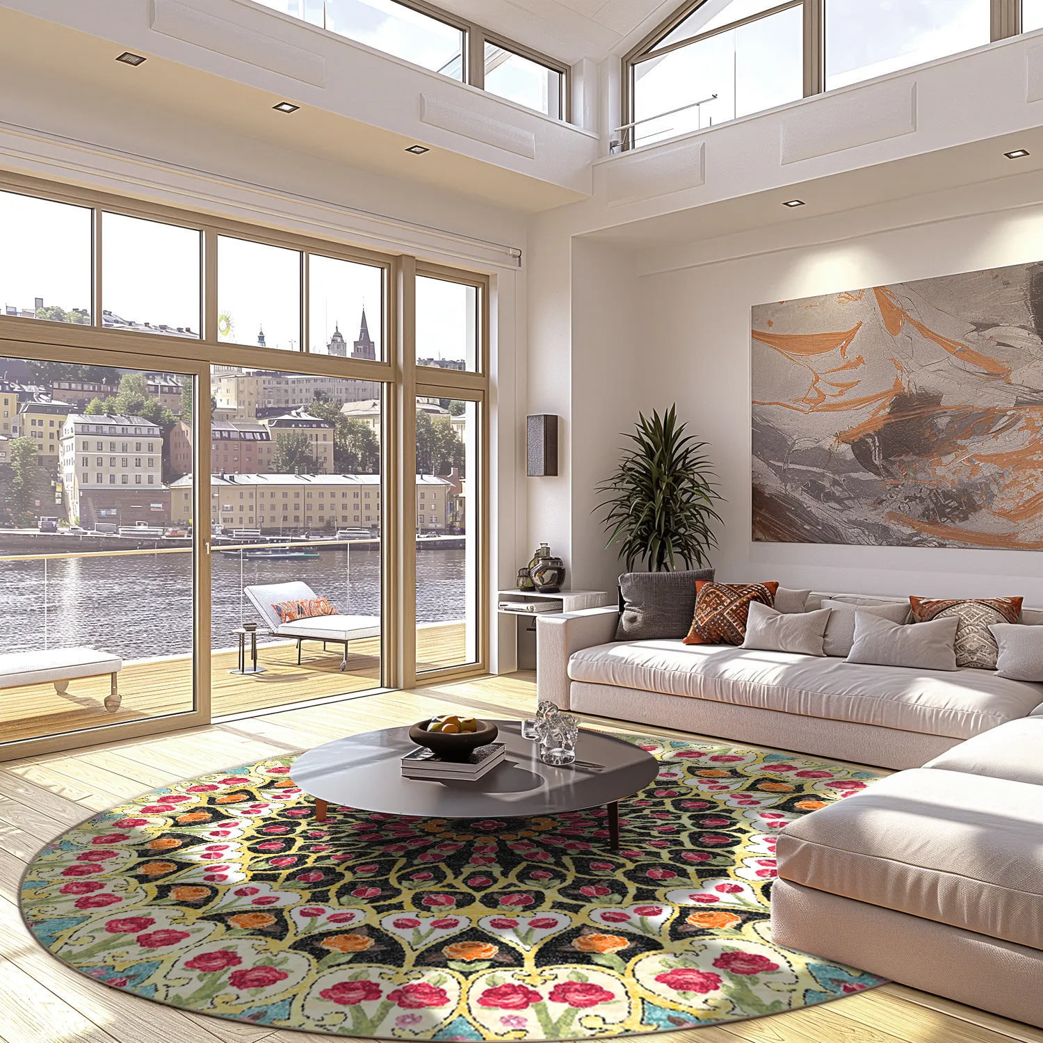 Kruhový koberec - Barete (multicolor)