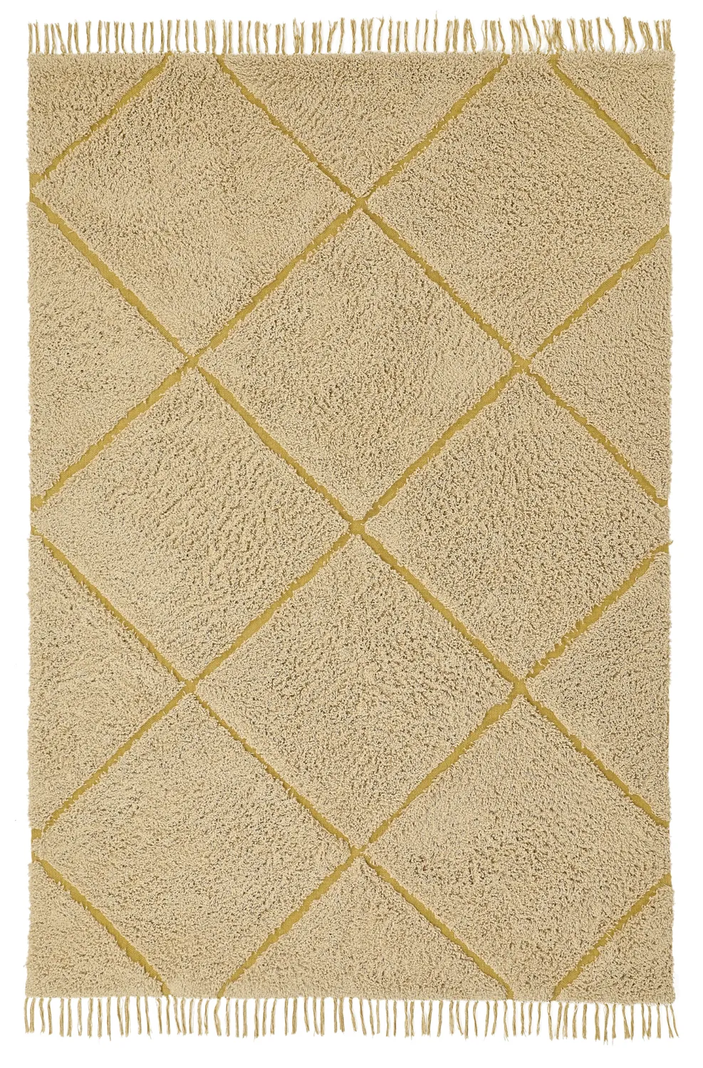 Koberec s chlupatým povrchom - Bellevue Natural Cotton Shaggy (bežová/hnedá)