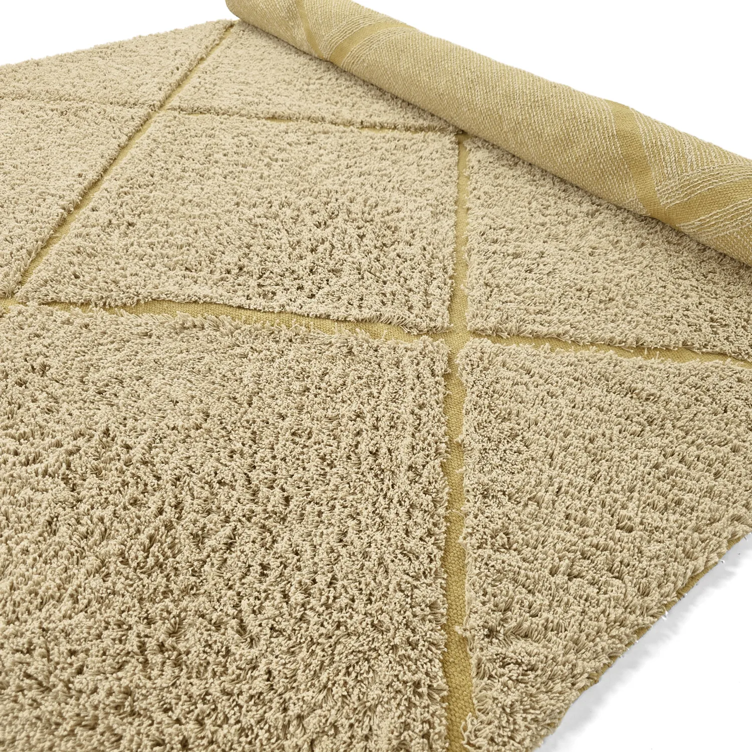 Koberec s chlupatým povrchom - Bellevue Natural Cotton Shaggy (bežová/hnedá)