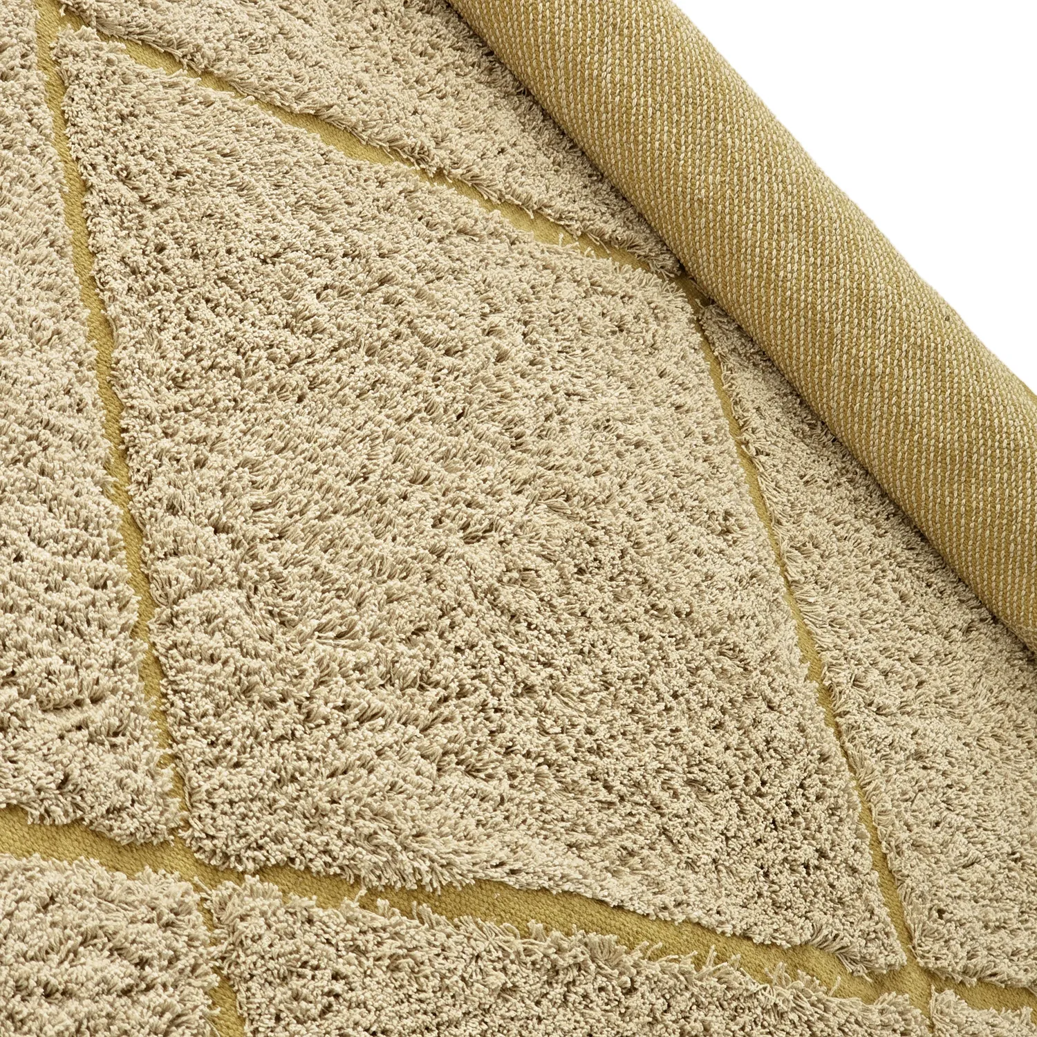 Koberec s chlupatým povrchom - Bellevue Natural Cotton Shaggy (bežová/hnedá)