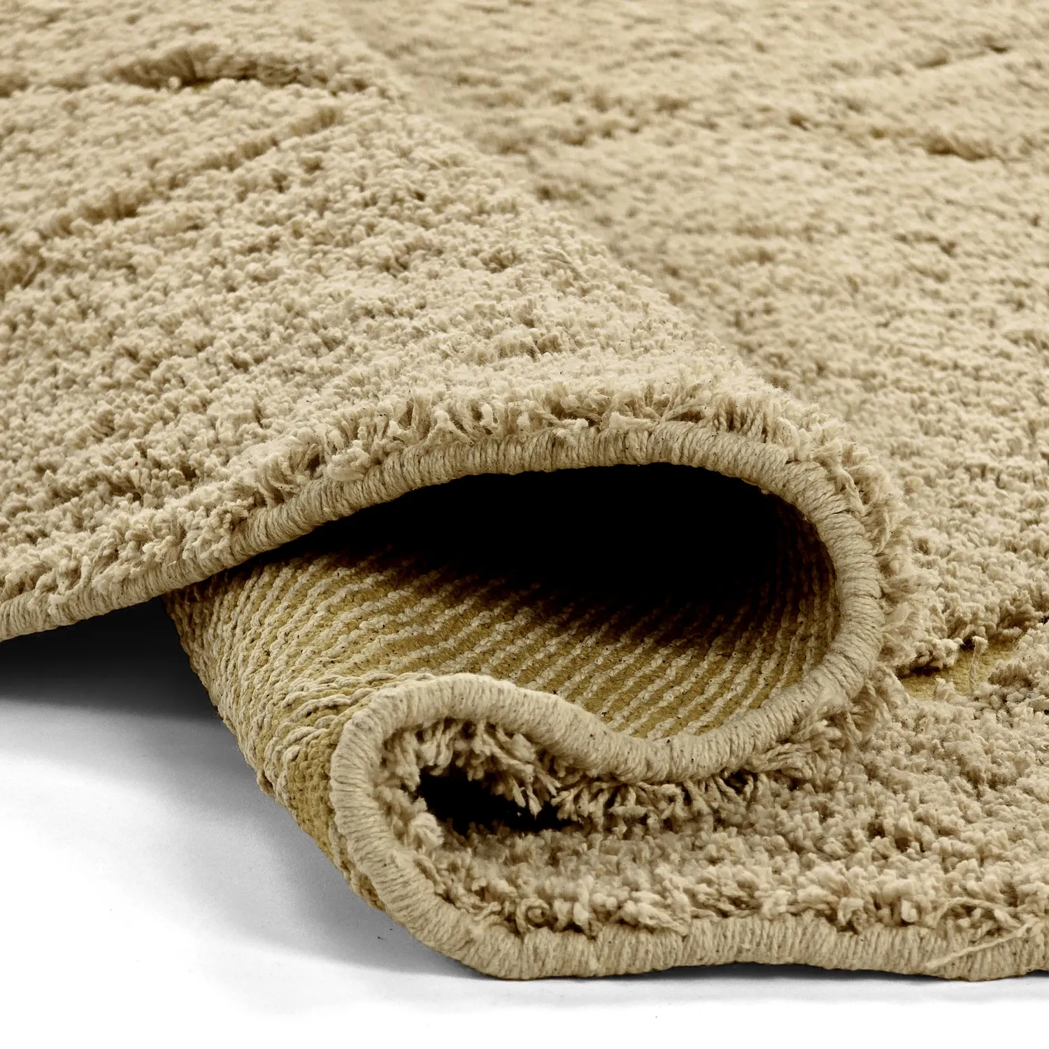Kruhový koberec - Bellevue Natural Cotton Shaggy (bežová/hnedá)