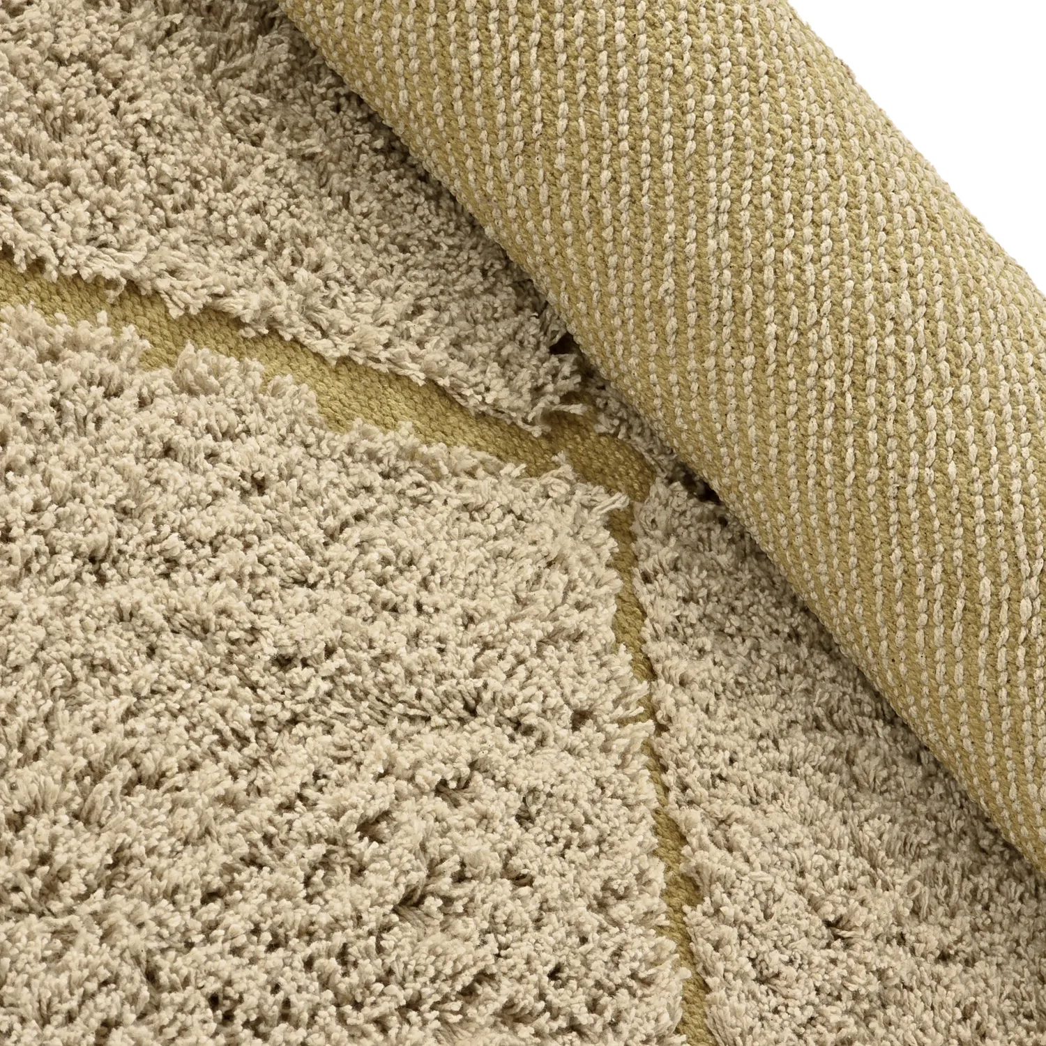 Kruhový koberec - Bellevue Natural Cotton Shaggy (bežová/hnedá)