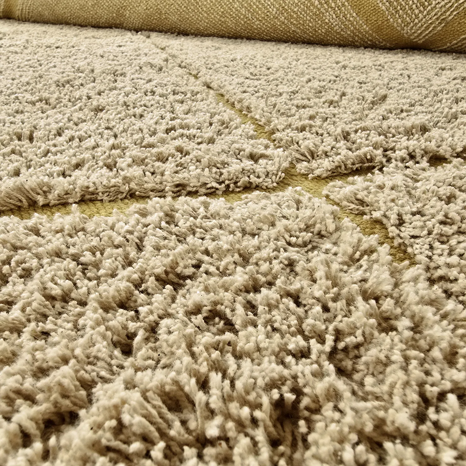 Kruhový koberec - Bellevue Natural Cotton Shaggy (bežová/hnedá)