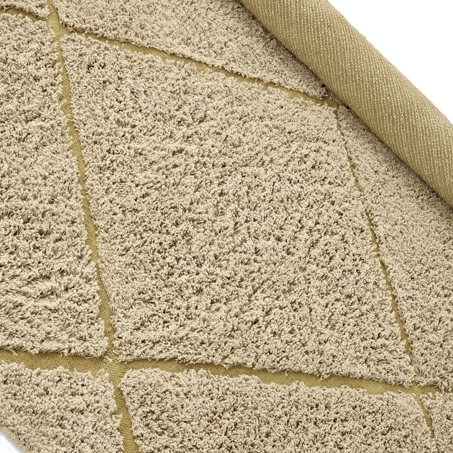 Kruhový koberec - Bellevue Natural Cotton Shaggy (bežová/hnedá)