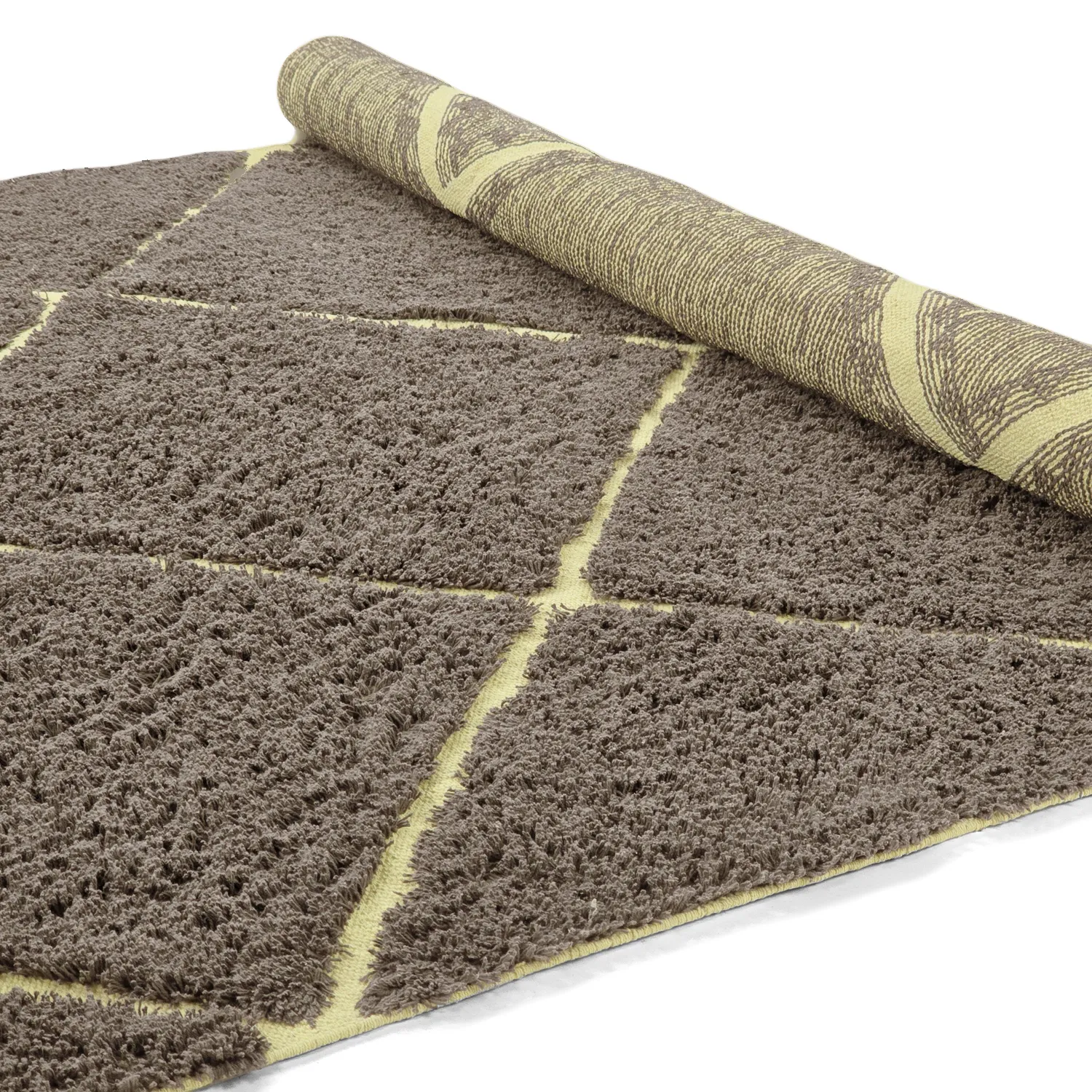Koberce s dlhým vlasom - Bellevue Natural Cotton Shaggy (hnedá/žltá)