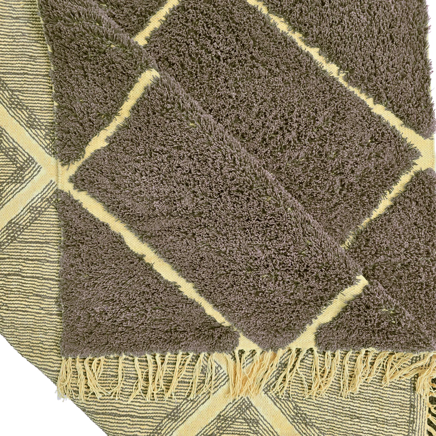 Koberce s dlhým vlasom - Bellevue Natural Cotton Shaggy (hnedá/žltá)