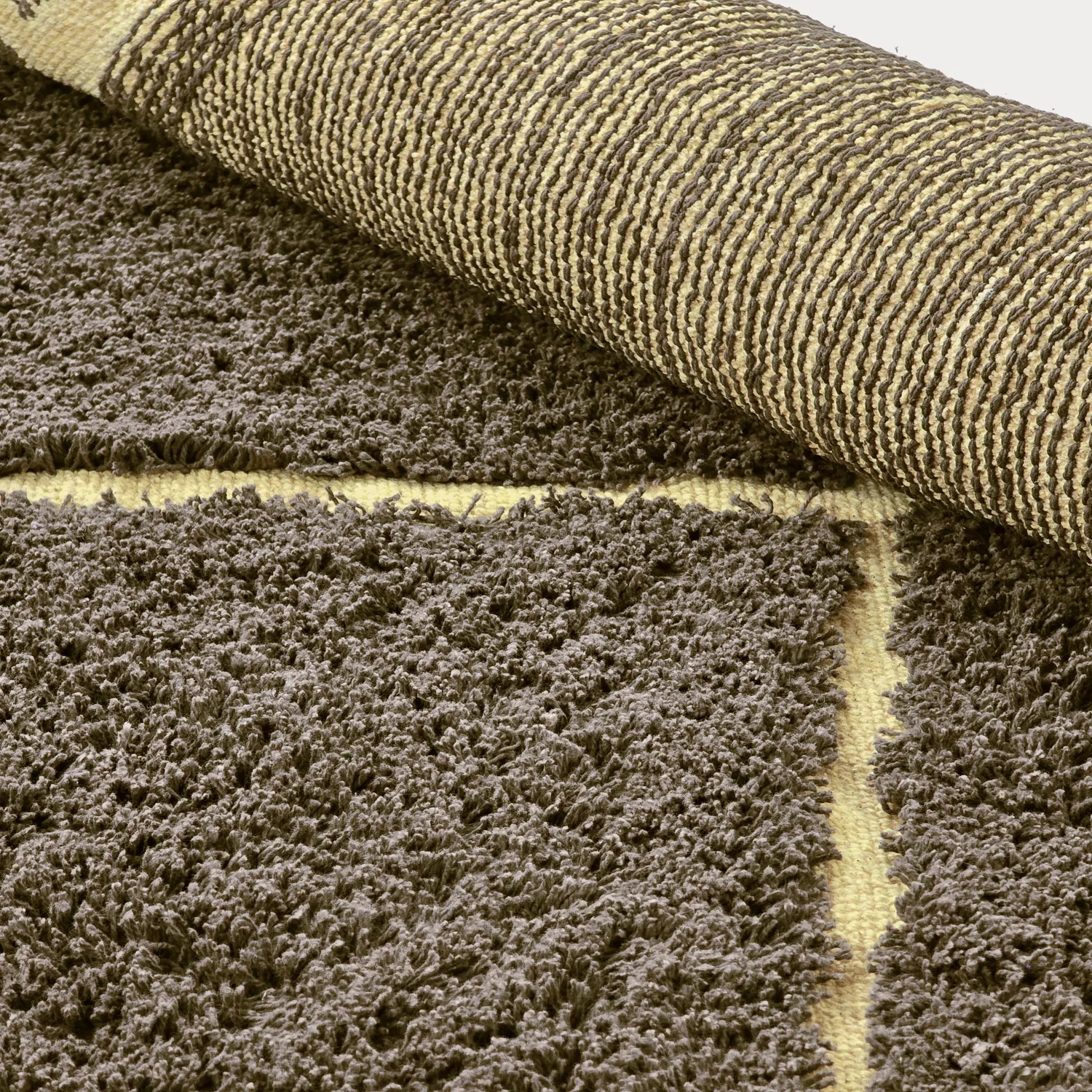 Koberce s dlhým vlasom - Bellevue Natural Cotton Shaggy (hnedá/žltá)