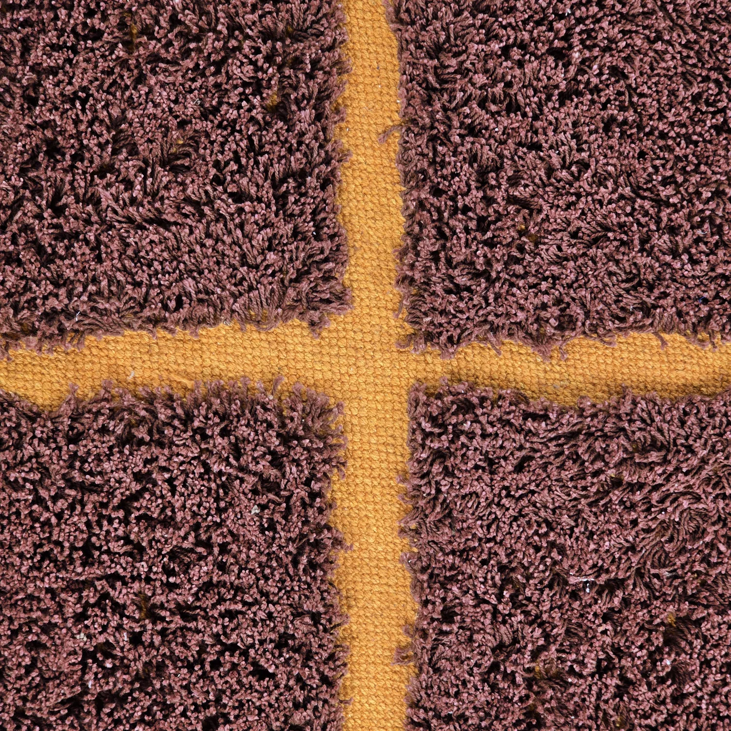 Kolo koberce - Bellevue Natural Cotton Shaggy (červená/oranžová)