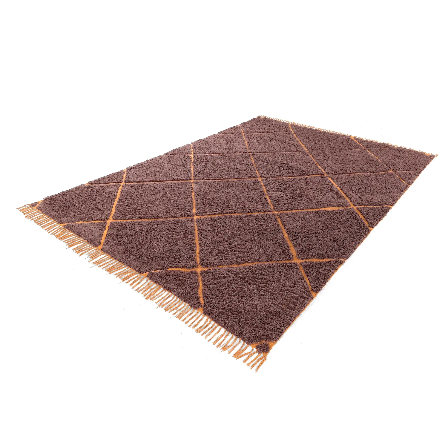 Koberce s dlhým vlasom - Bellevue Natural Cotton Shaggy (červená/oranžová)