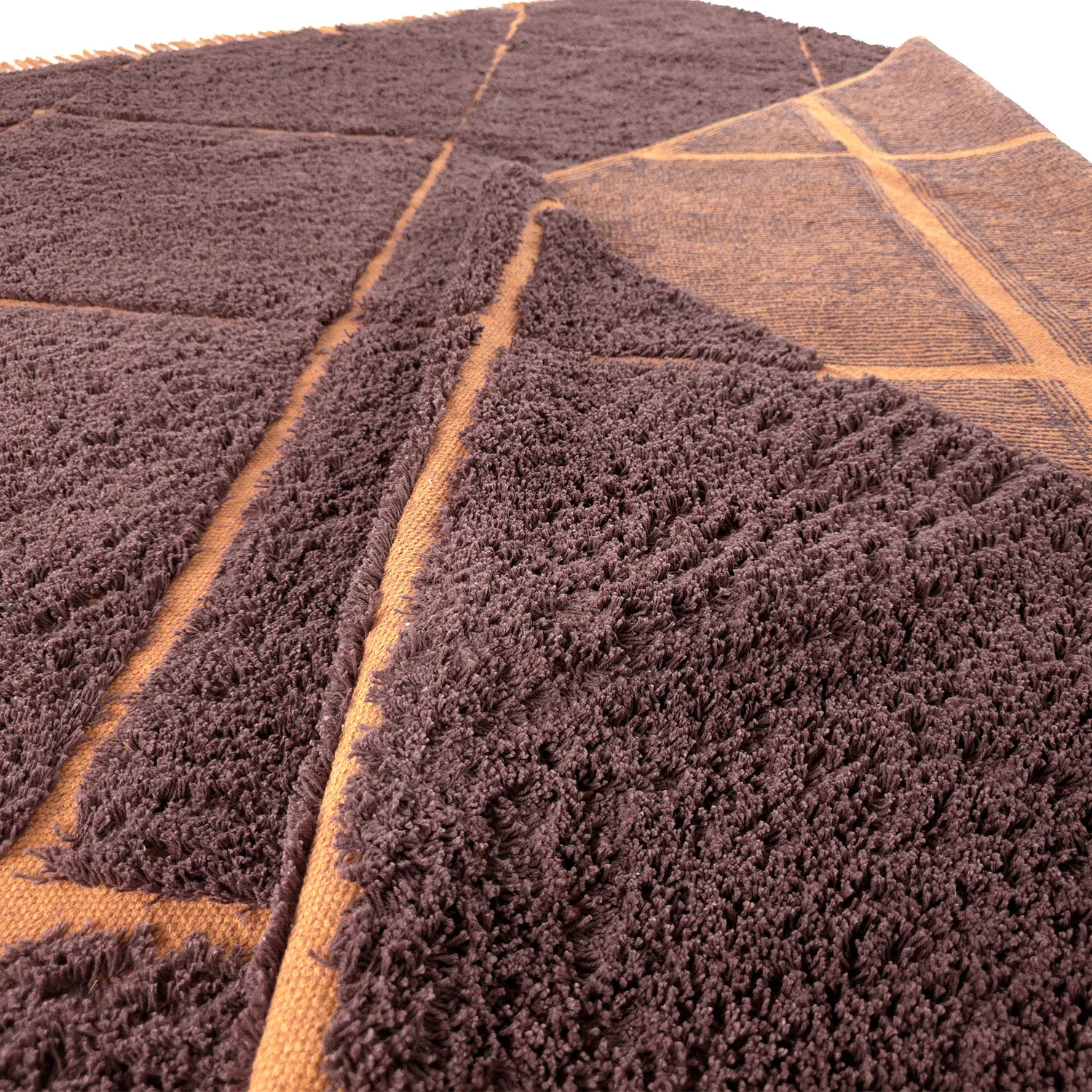 Koberce s dlhým vlasom - Bellevue Natural Cotton Shaggy (červená/oranžová)