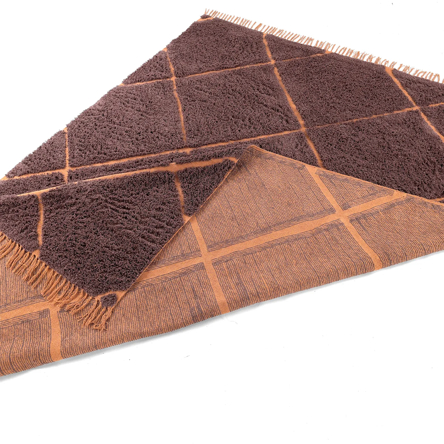 Koberce s dlhým vlasom - Bellevue Natural Cotton Shaggy (červená/oranžová)