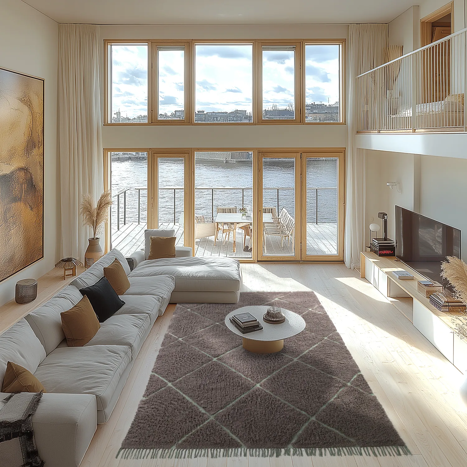 Koberce s dlhým vlasom - Bellevue Natural Cotton Shaggy (taupe/zelená)