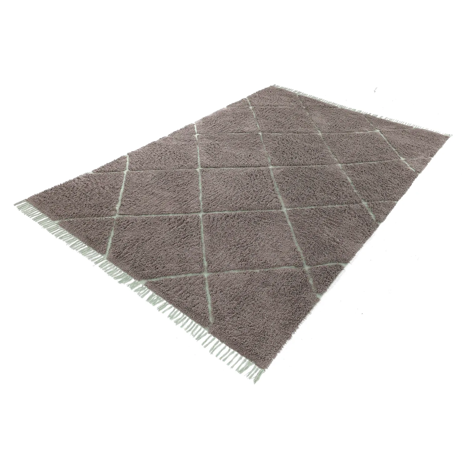 Koberce s dlhým vlasom - Bellevue Natural Cotton Shaggy (taupe/zelená)