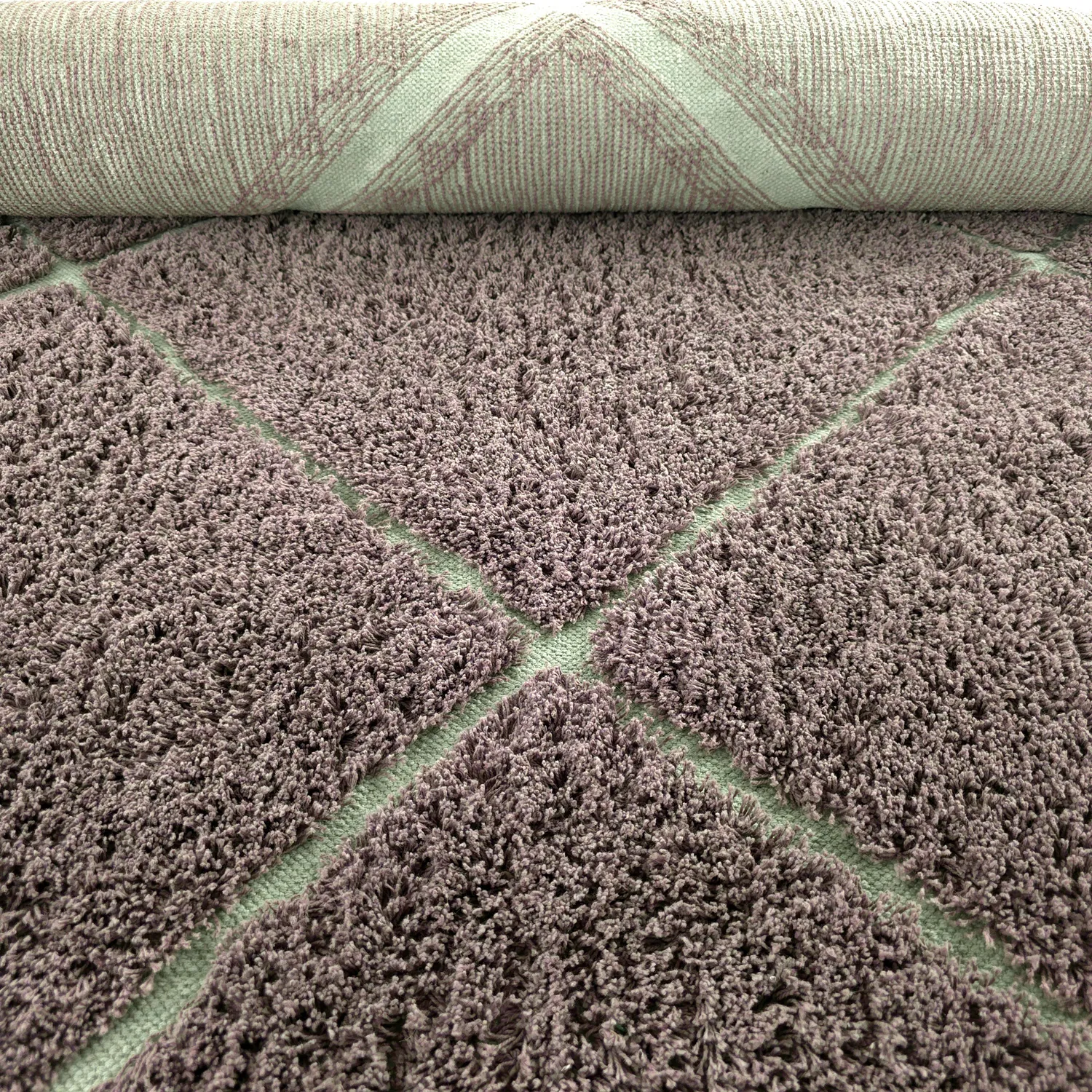 Koberce s dlhým vlasom - Bellevue Natural Cotton Shaggy (taupe/zelená)