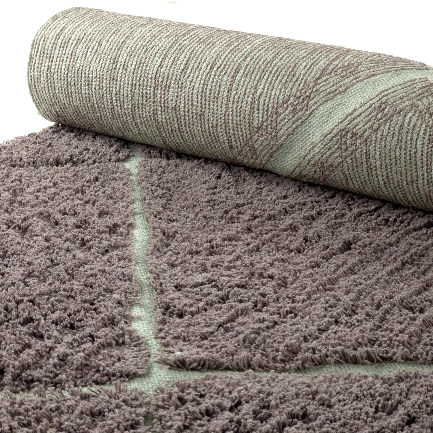 Koberce s dlhým vlasom - Bellevue Natural Cotton Shaggy (taupe/zelená)