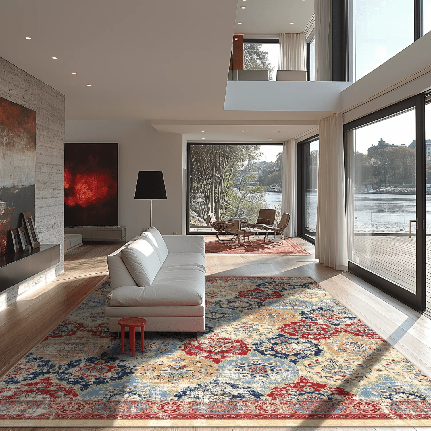 Koberec Wilton - Bohemia (červený/multicolor)