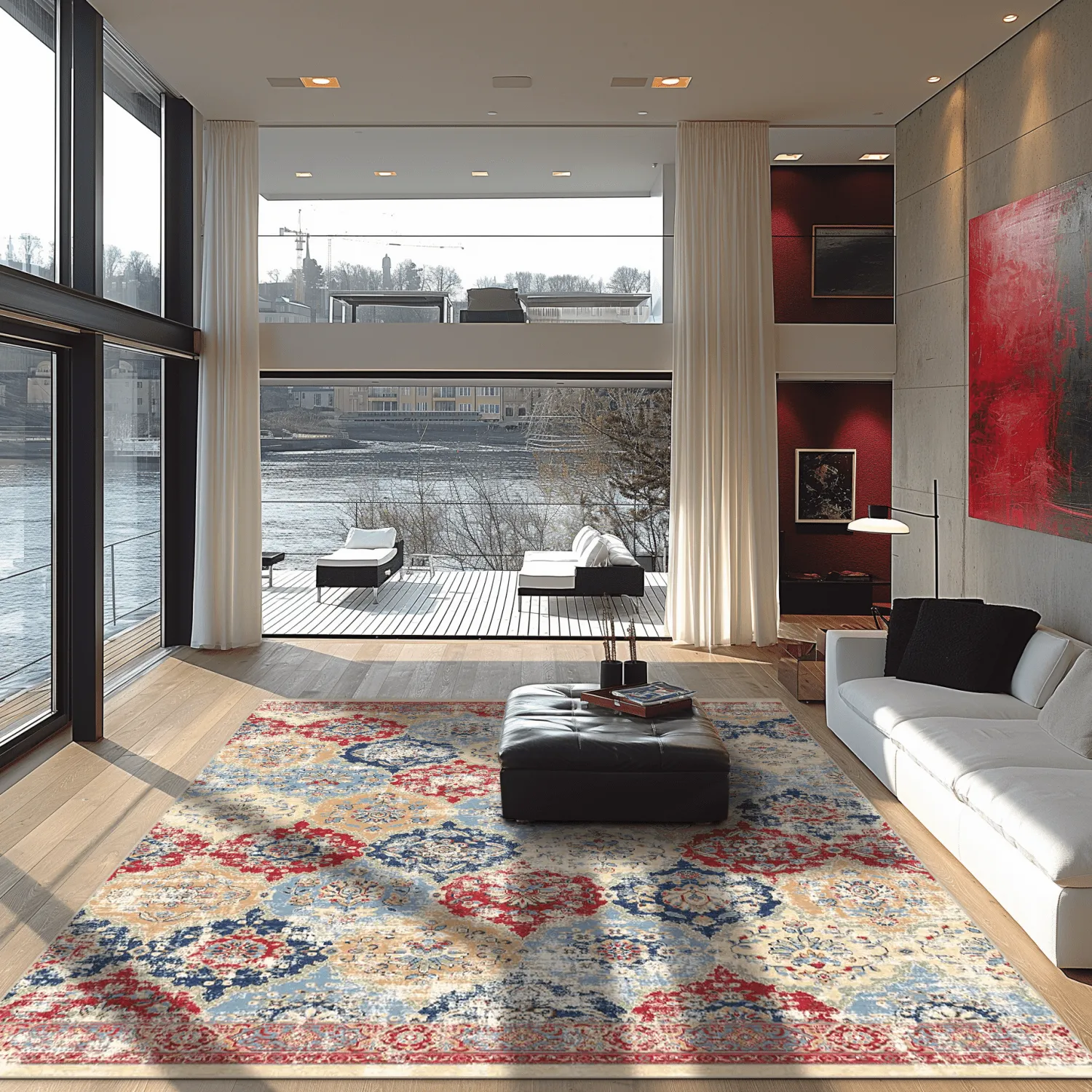 Koberec Wilton - Bohemia (červený/multicolor)