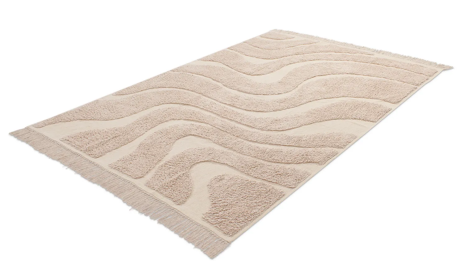 Koberec s dlhým vlasom - Bonnie Natural Cotton Shaggy (béžový)