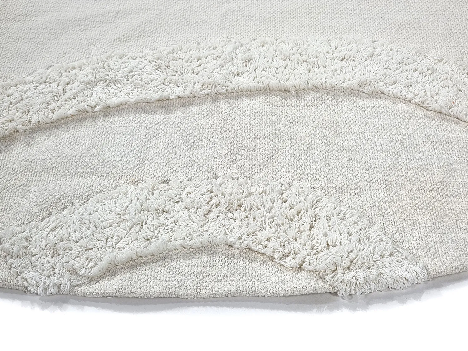 Kolo koberce - Bonnie Natural Cotton Shaggy (offwhite)