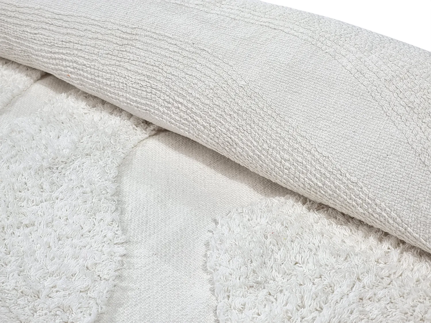 Kolo koberce - Bonnie Natural Cotton Shaggy (offwhite)
