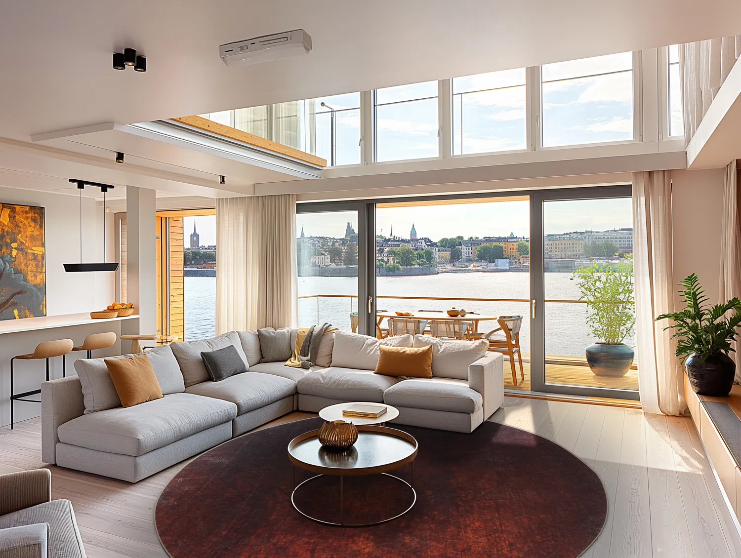 Kruhový koberec - Bovera (červený)