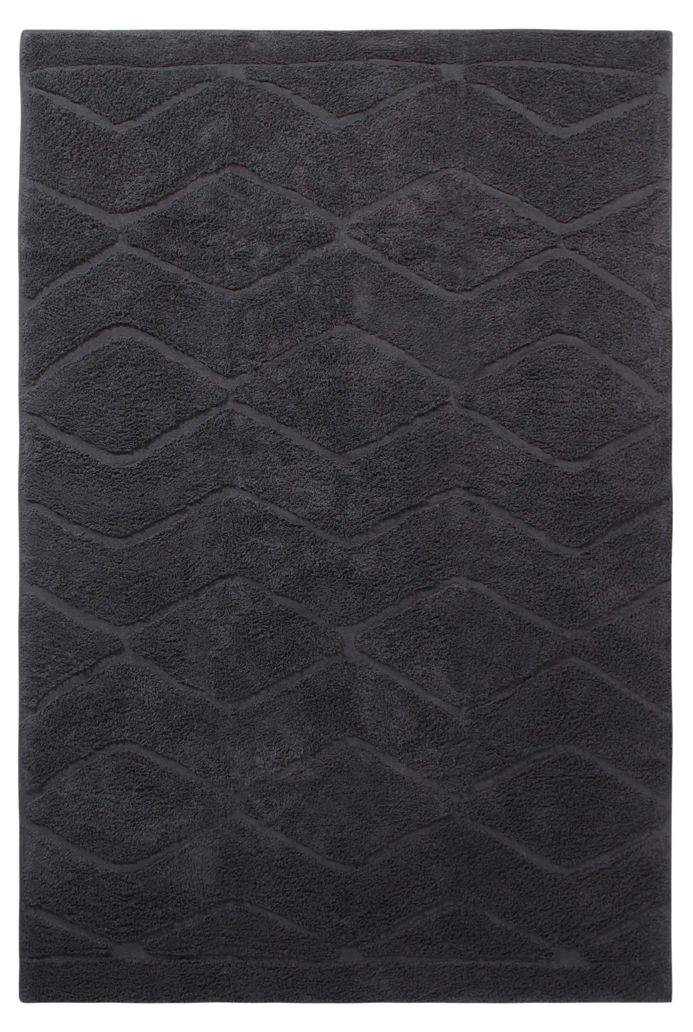 Koberce s dlhým vlasom - Brynn Natural Cotton Shaggy (čierny)