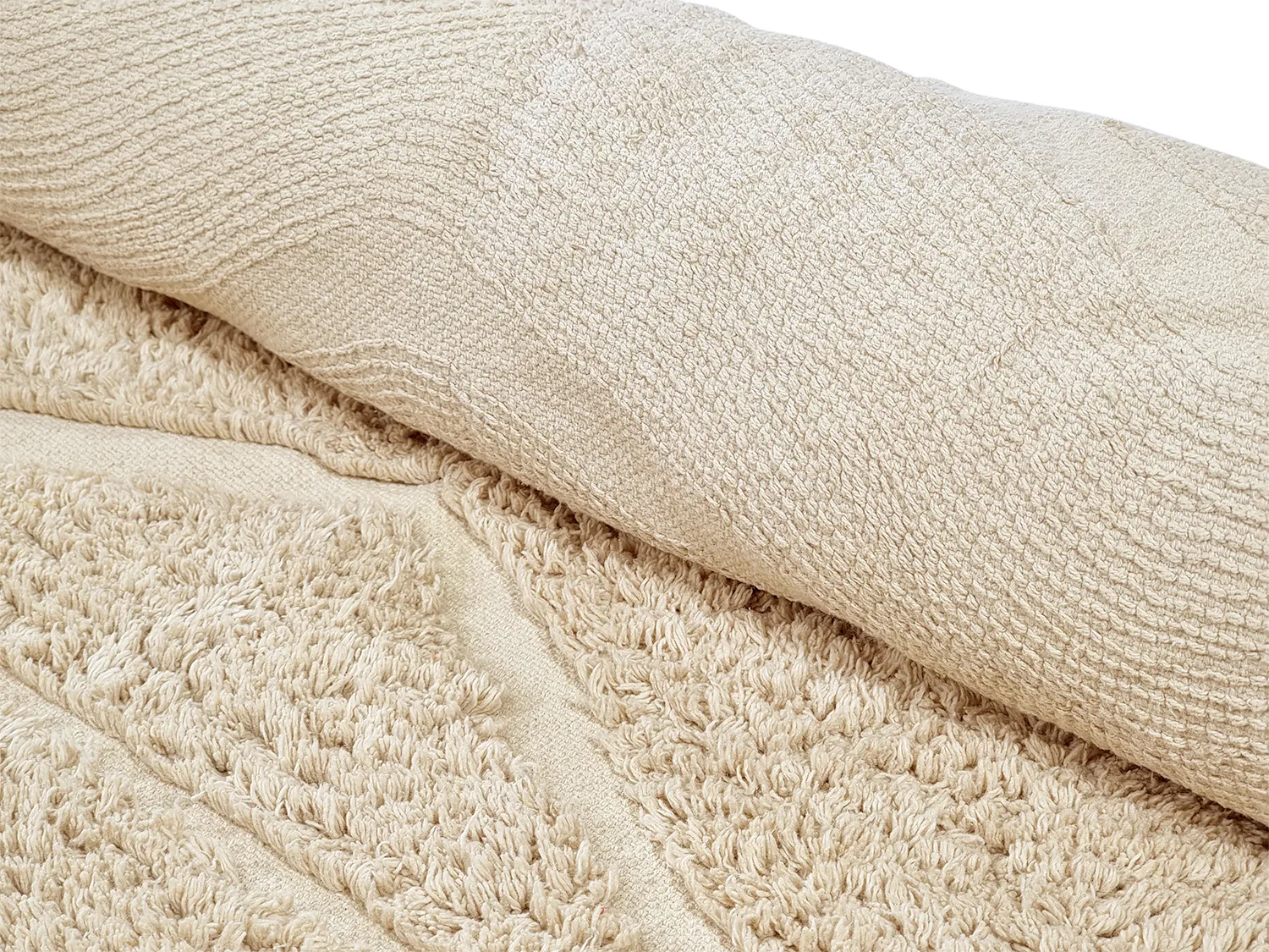 Kolo koberce - Brynn Natural Cotton Shaggy (béžový)