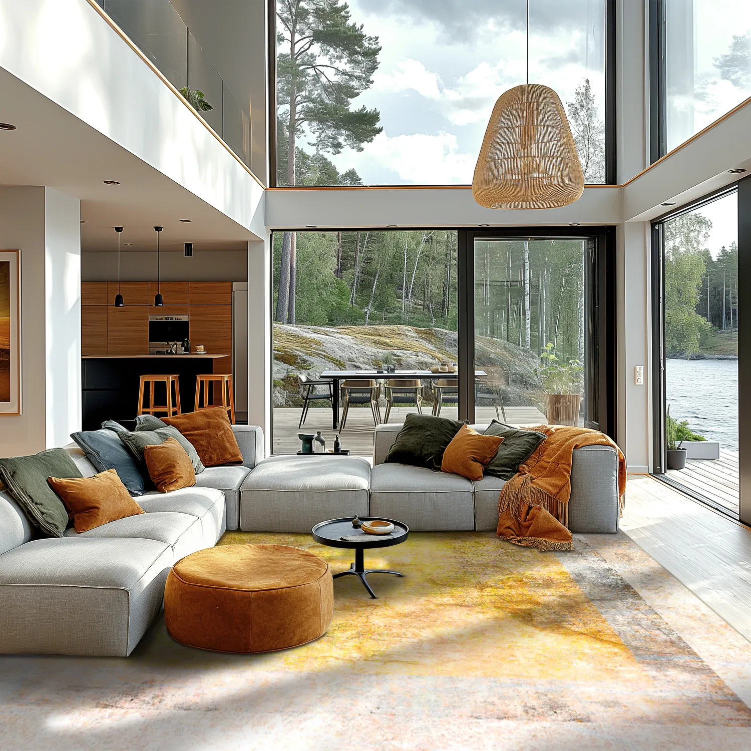 Wilton koberec - Budoni (šedá/bežová/žltá)