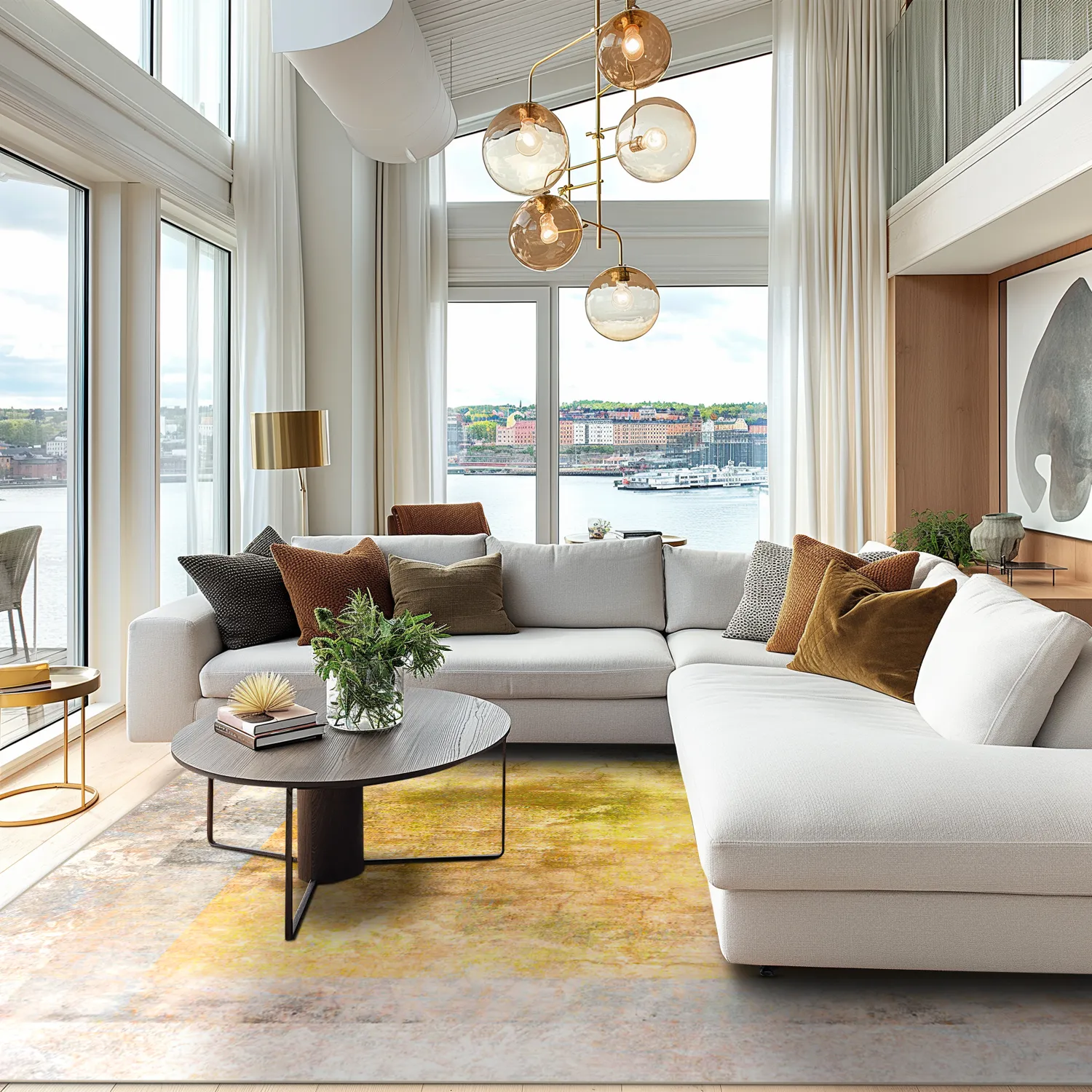 Wilton koberec - Budoni (šedá/bežová/žltá)