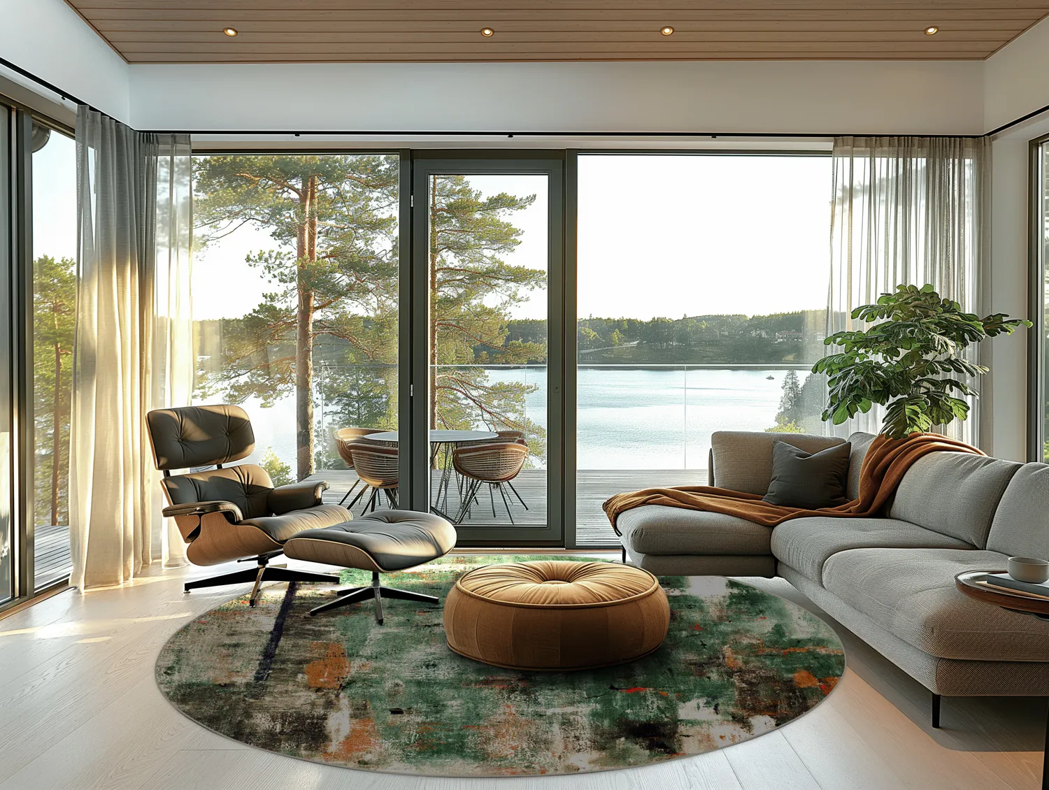 Kruhový koberec - Calabria (viacfarebný)