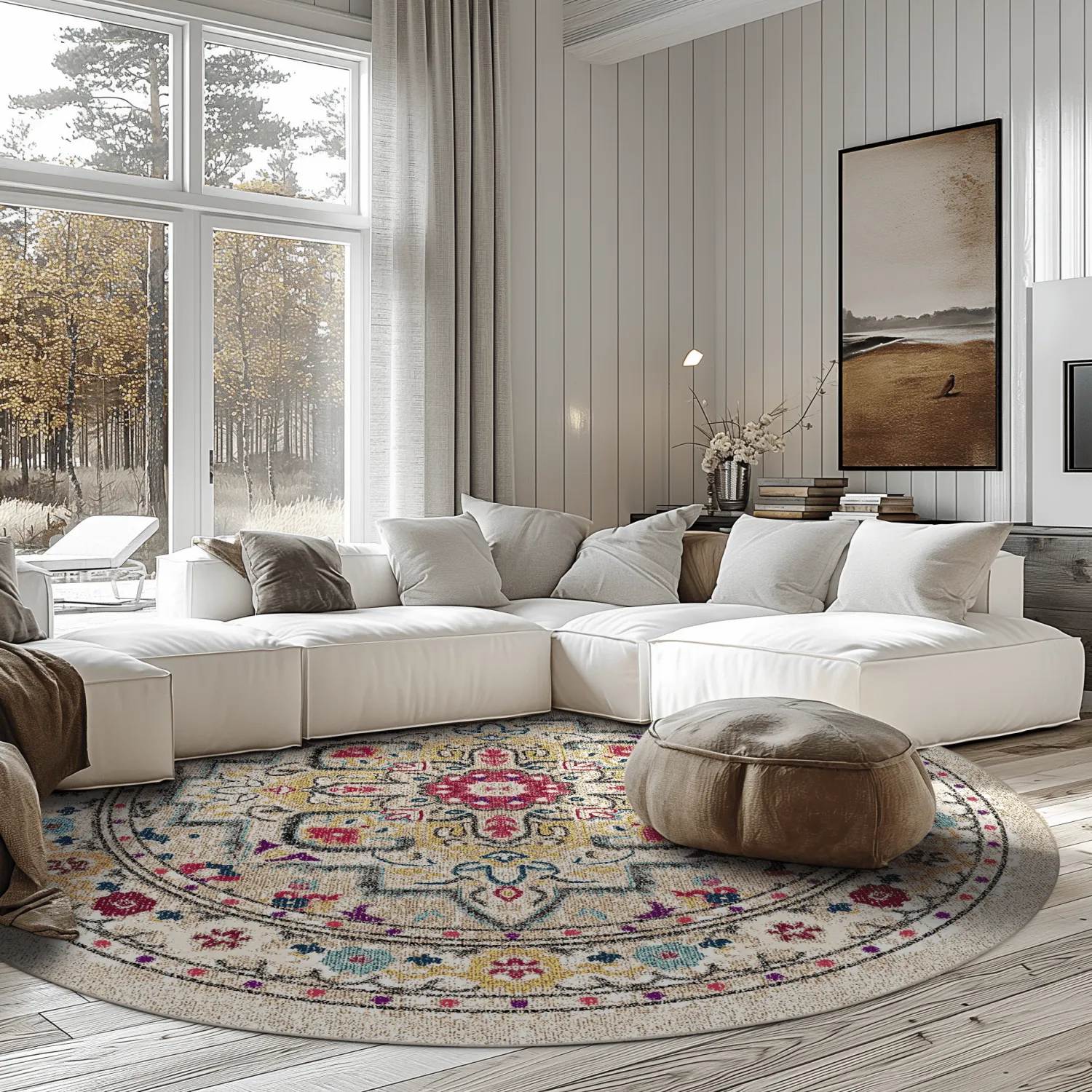 Kruhový koberec - Castro (viacfarebný)