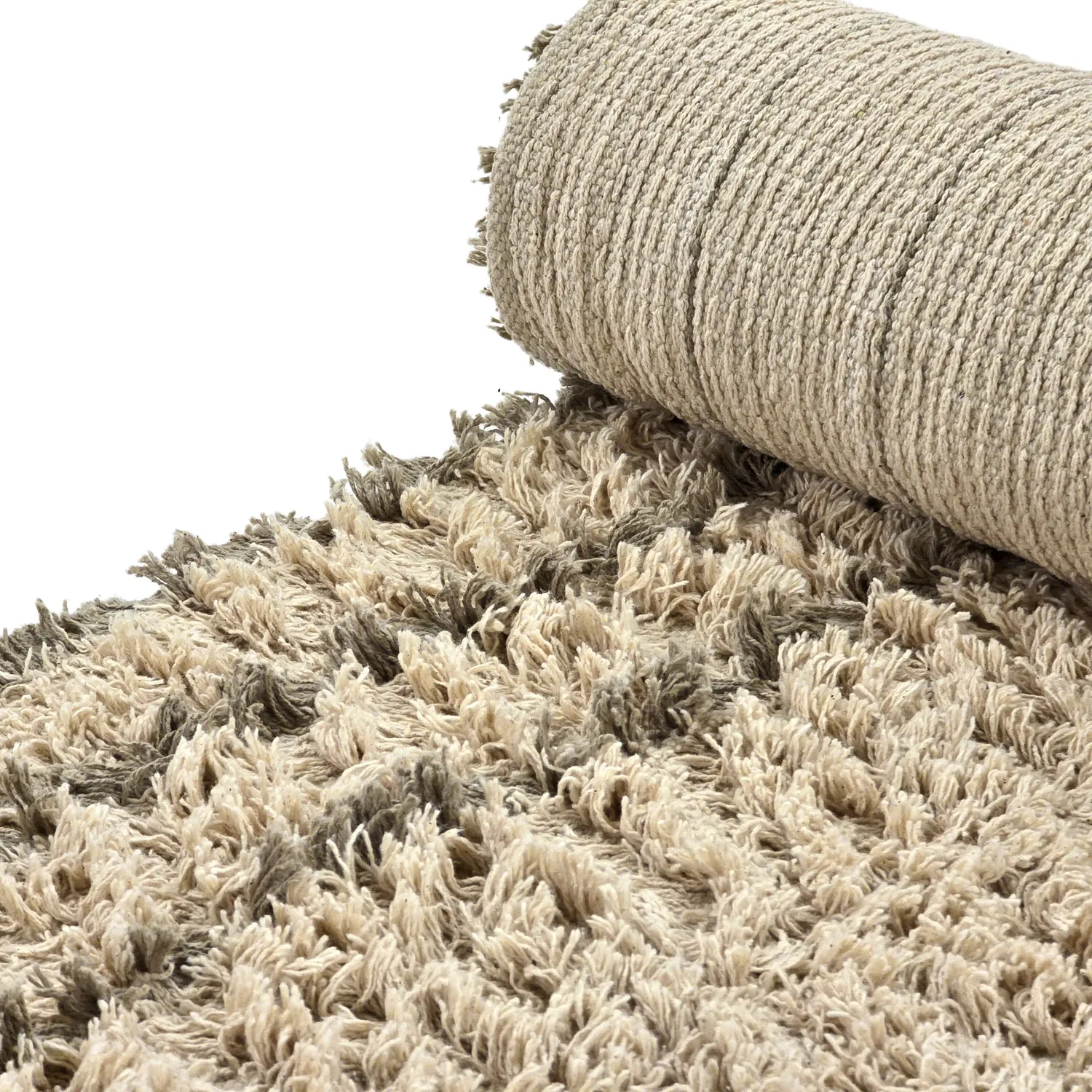 Koberce s dlhým vlasom - Cataya Natural Cotton Shaggy (béžová/taupe)