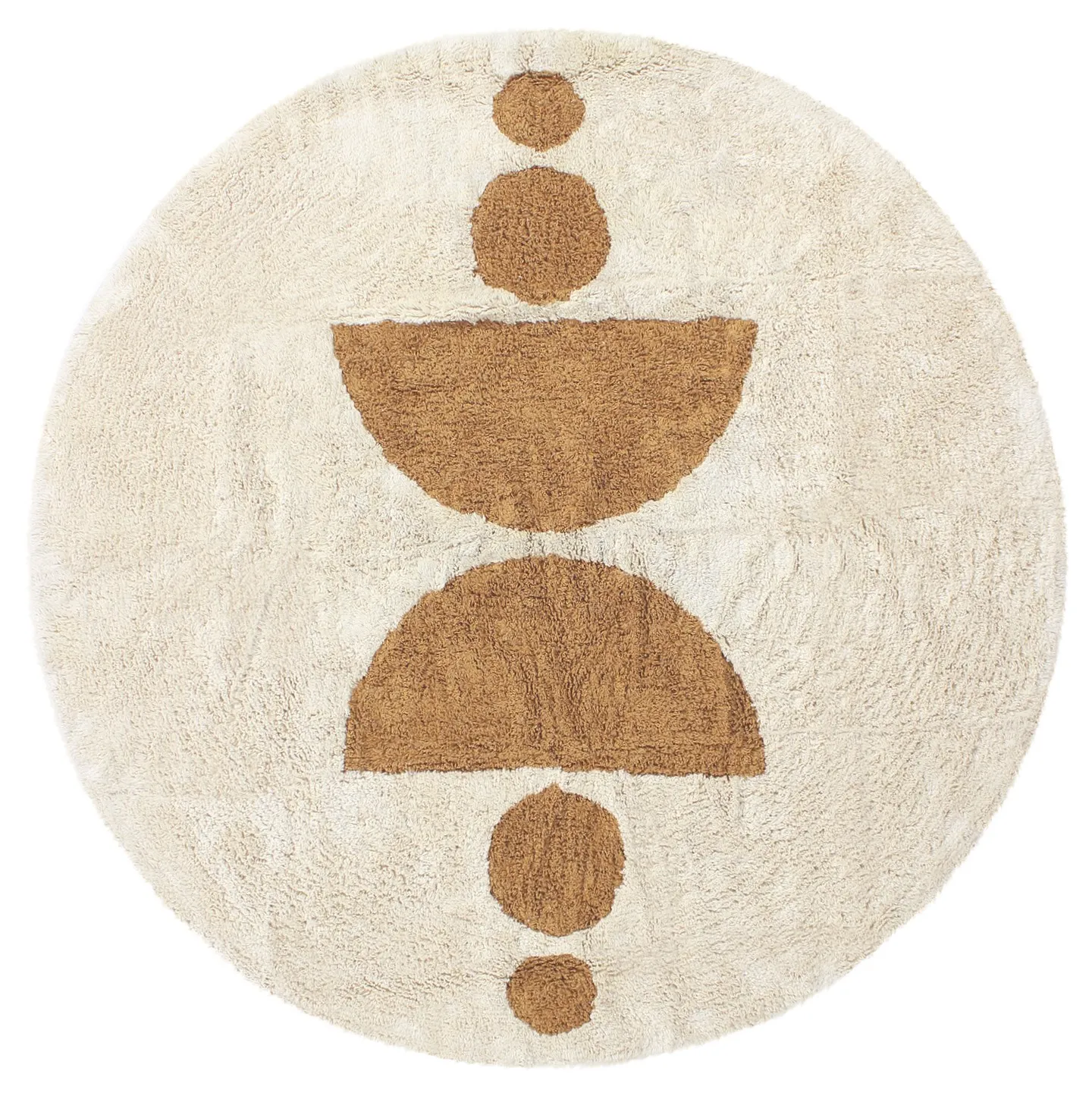 Kolo koberce - Cervia Natural Cotton Shaggy (béžový)
