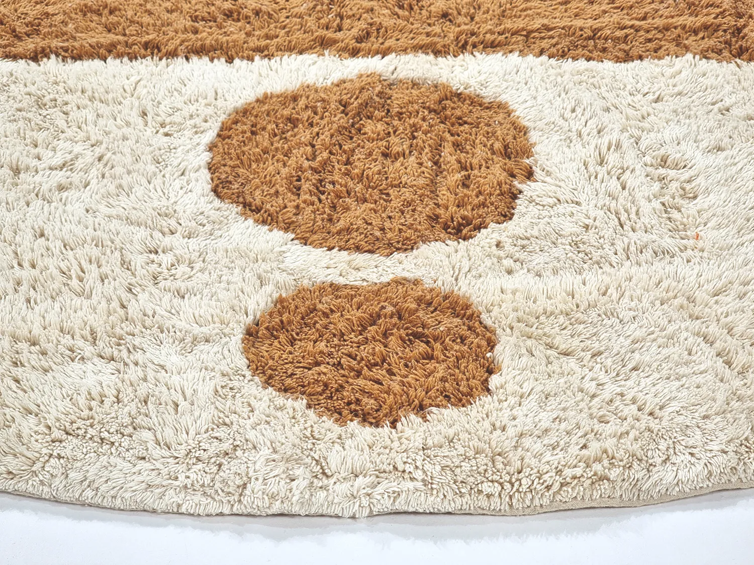 Kolo koberce - Cervia Natural Cotton Shaggy (béžový)