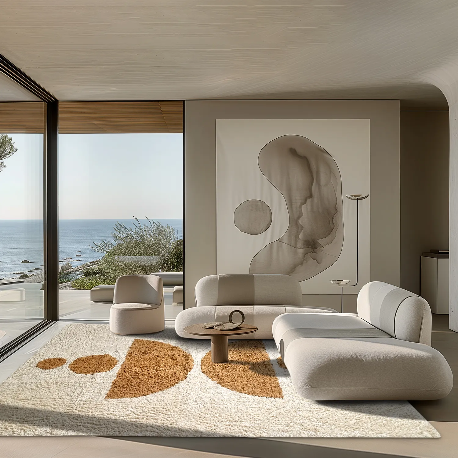 Koberce s dlhým vlasom - Cervia Natural Cotton Shaggy (béžový)