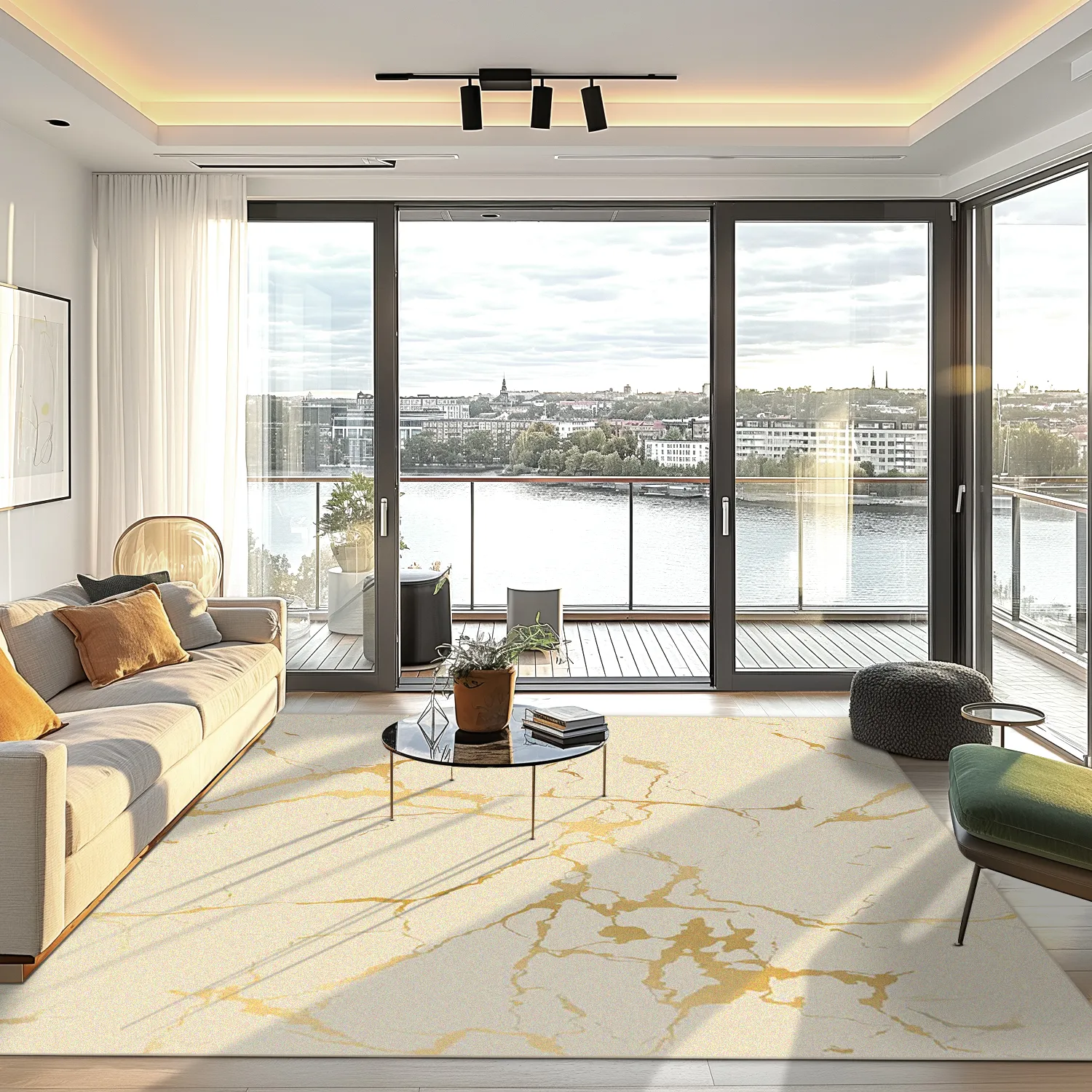 Koberec Wilton - Cesina (béžový/zlatý)