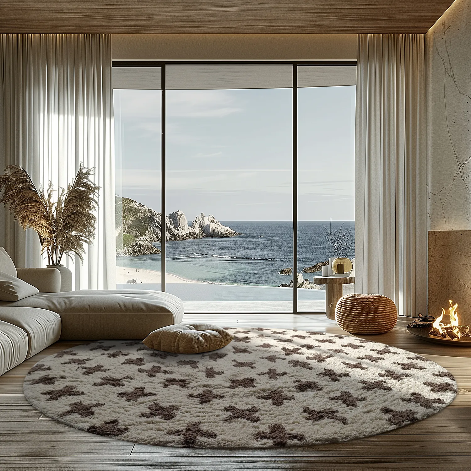 Kolozový koberec - Chesley Natural Cotton Shaggy (béžová)