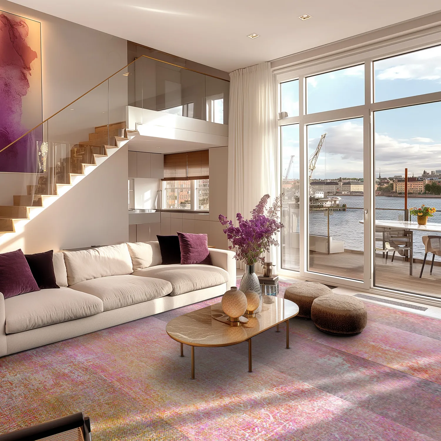 Koberec Wilton - Cicoria (ružová/fialová)