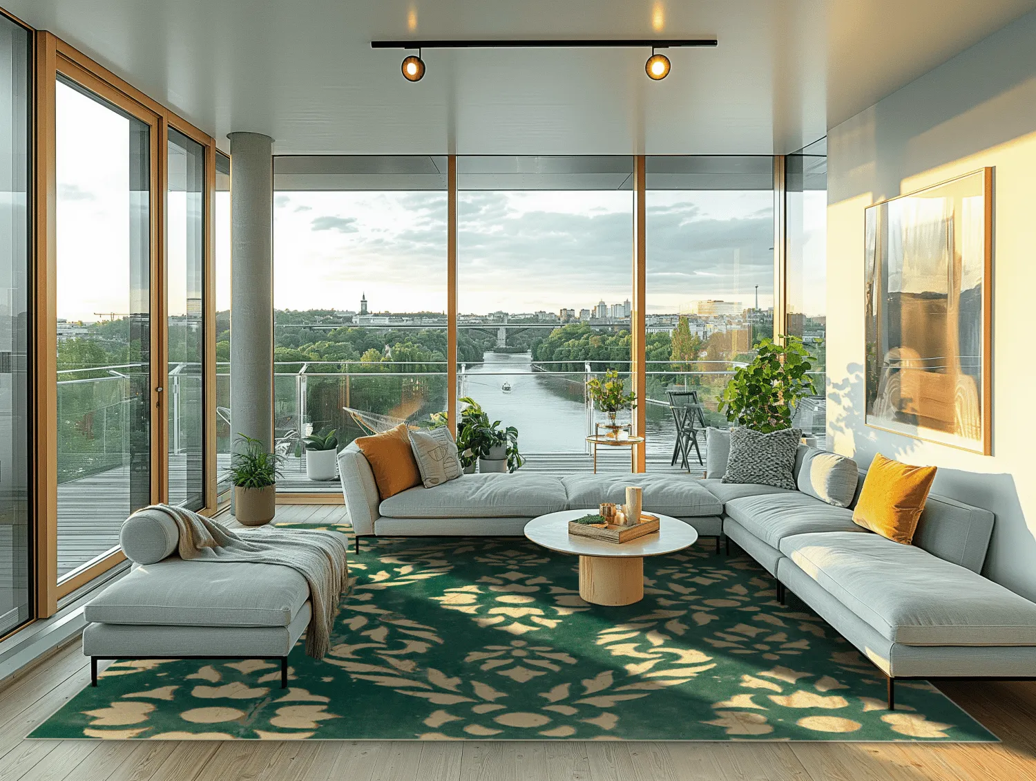 Koberec Wilton - Circe (zelená/zlatá)