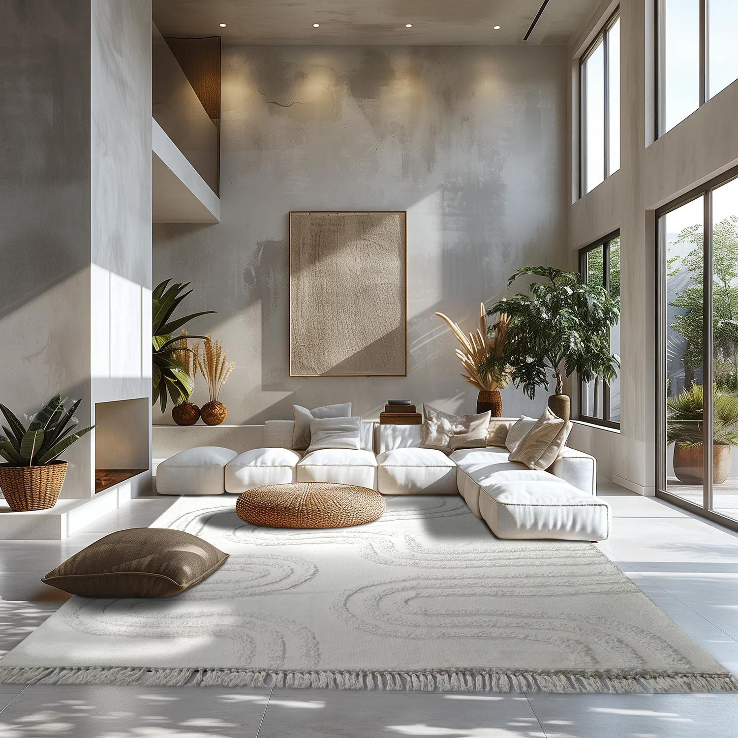 Hladké koberce - Como Natural Cotton Shaggy (offwhite)