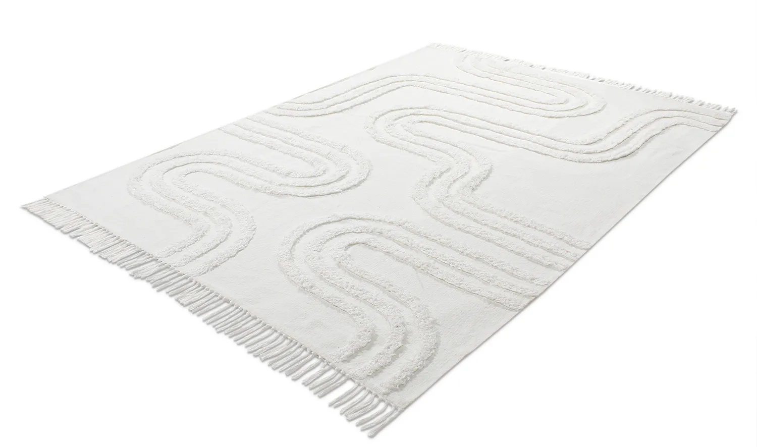 Hladké koberce - Como Natural Cotton Shaggy (offwhite)