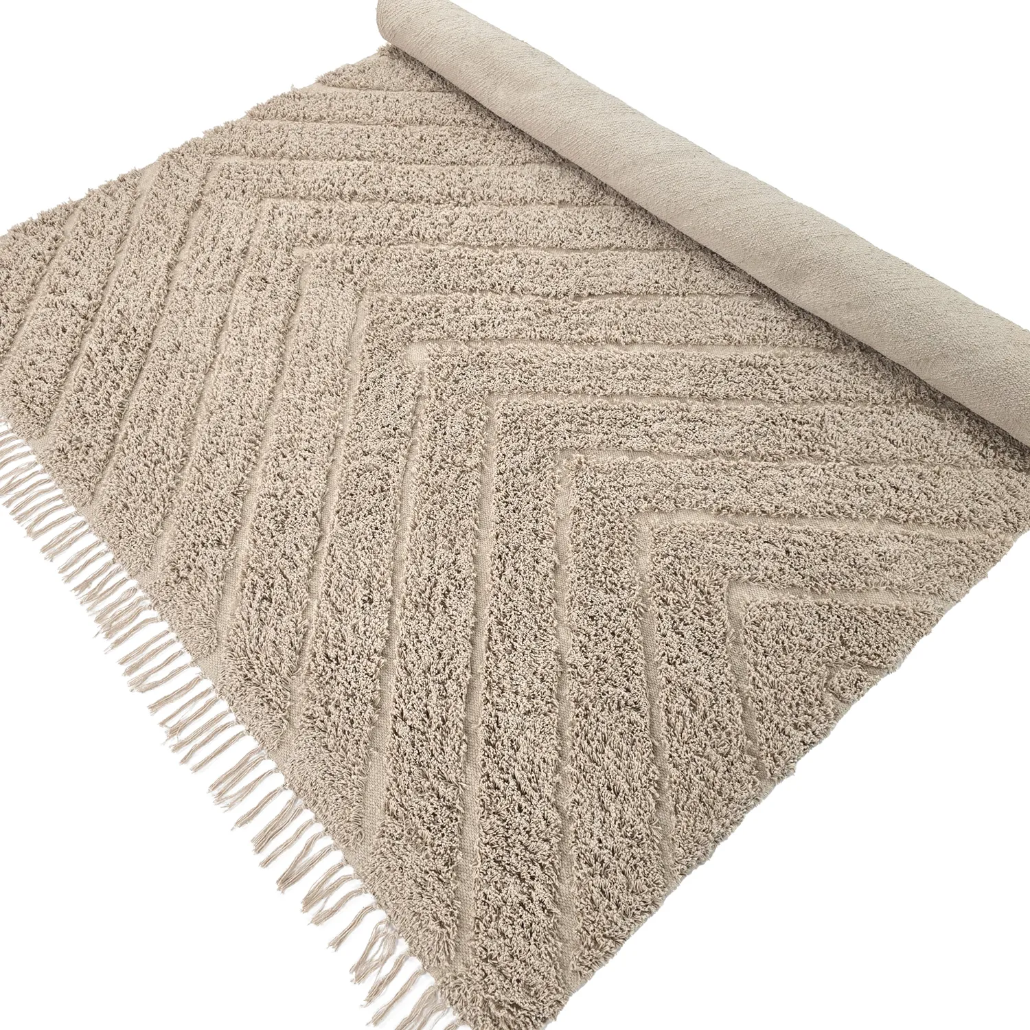 Koberce s dlhým vlasom - Conara Natural Cotton Shaggy (béžová)
